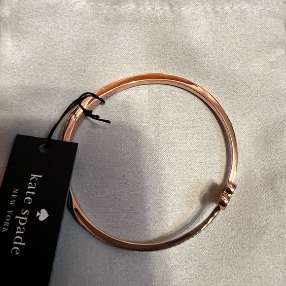 Sparkling Kate Spade Bangle with Heart Charms NWT - Picture 2 of 6